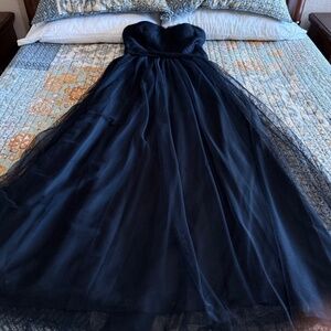 Adrianna Papell Women's Black Strapless Formal Evening Dres